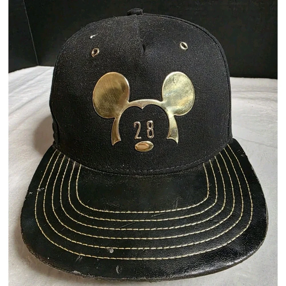Disney Parks Mickey Mouse 28 Baseball Hat‎ Black/Gold Adult(SEE DESCRIPTION)